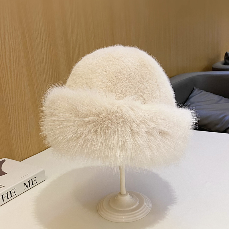 毛绒盆帽女冬季保暖蒙古东北帽