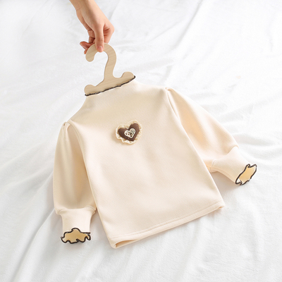 秋冬女童打底衫加绒女宝宝