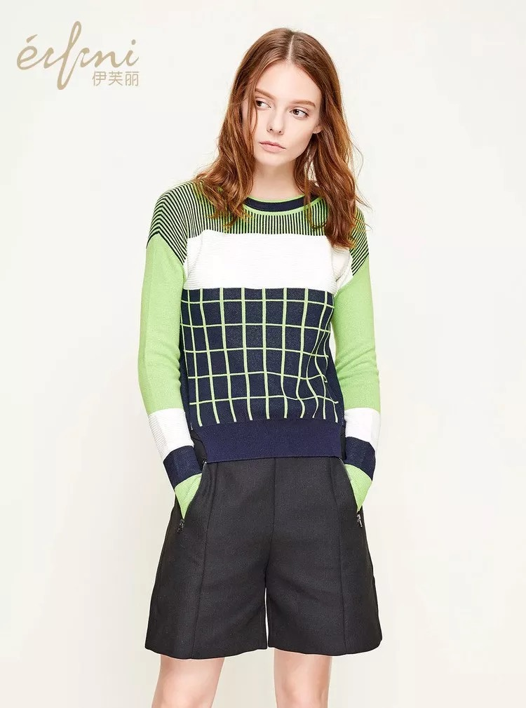 清仓特价福利专柜原单无标全棉小提花毛衣套衫男女可穿中性款捡漏