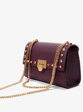 新加坡代购ck2-70780473铆钉链条斜挎单肩包女Charles&Keith