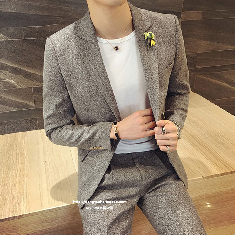 Costume homme en coton pour automne - Ref 1556926 Image 1