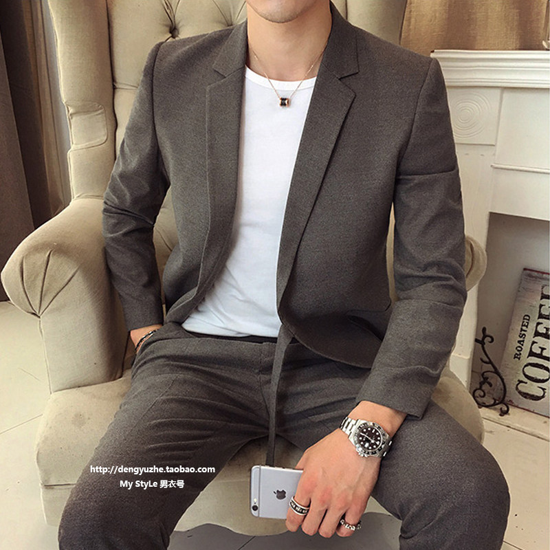 Costume homme en coton pour automne - Ref 1556279 Image 1