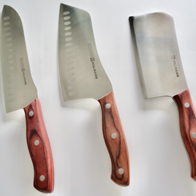 希尔曼高端7CR17红木柄3件套刀具