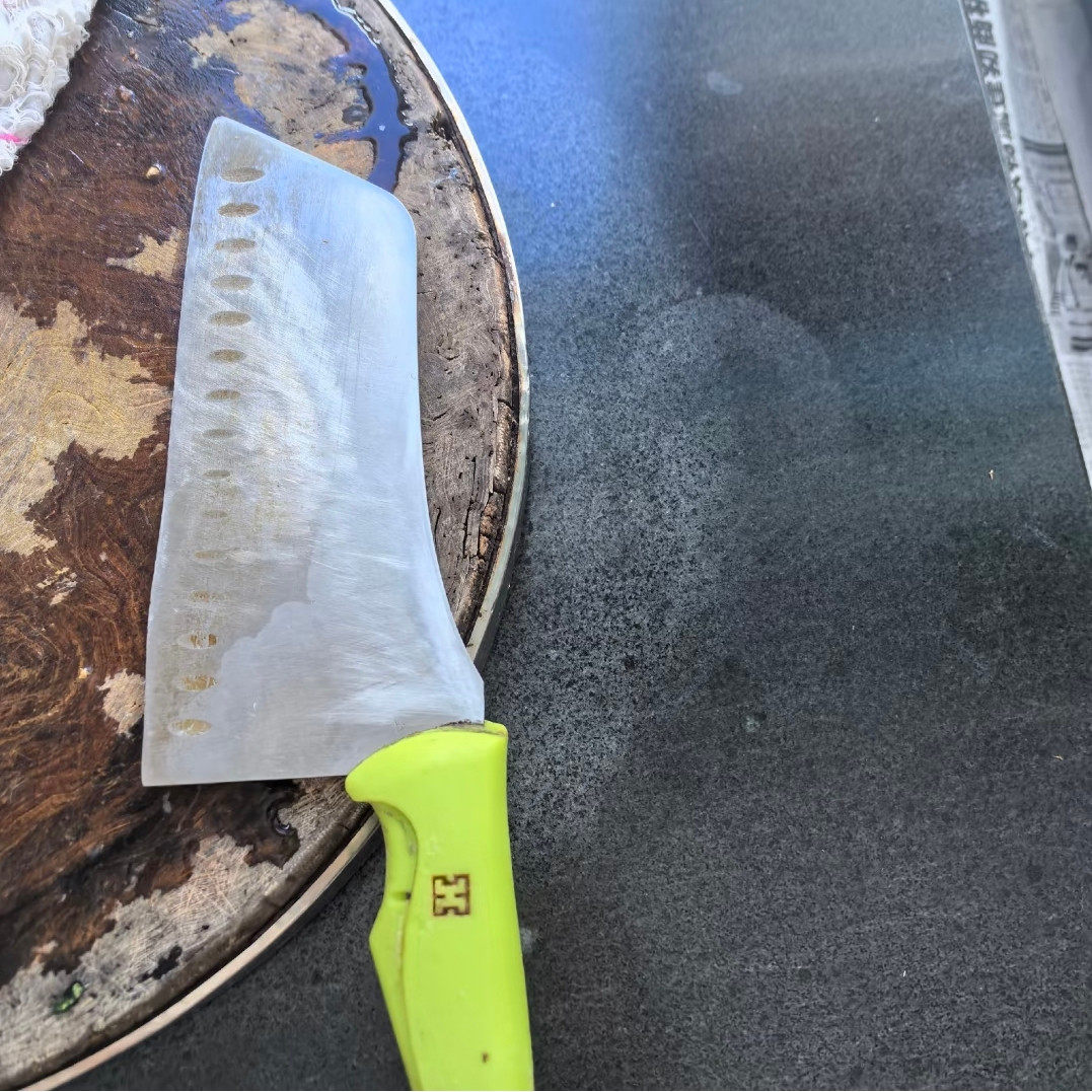 小红书 世博会爆款 上海希尔曼HILLMANN一代绿柄3CR13切片刀 菜刀