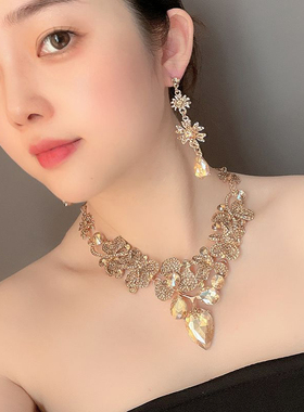 晚礼服宴会宝石配饰锁骨链装饰
