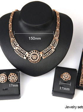 狮子头像手镯戒指秋冬季项链耳环