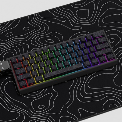 Womier《等高线V2》wooting原厂侧刻键帽PBT个性透光键帽客制化