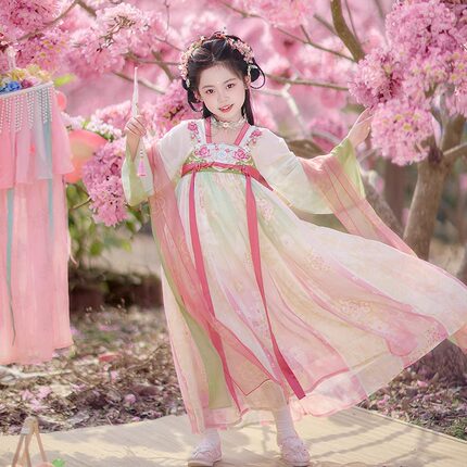 汉服女童2026新款儿童齐胸襦裙古风古装连衣裙子中国风表演服套装