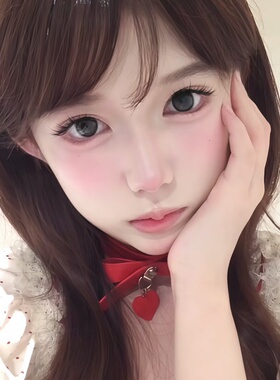 复古红色蝴蝶结爱心项链女