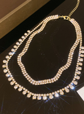 欧美时尚简约名媛晚宴礼服项链