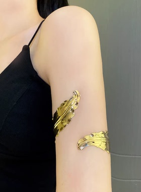 小众轻奢海草金属开口臂环女