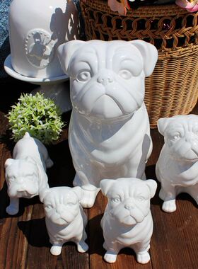 欧式风办公室酒柜桌面白瓷工艺品