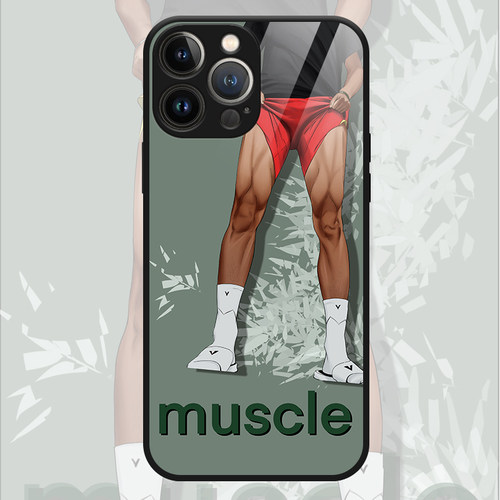 基壳herry muscle适用苹果14pro透明壳x80体育生手机壳mate50 13p
