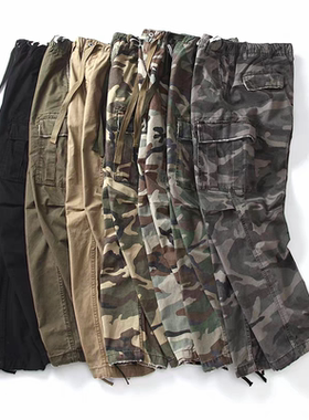 复刻RRL经典美式复古基础迷彩裤多口袋工装裤宽松直筒休闲裤纯棉