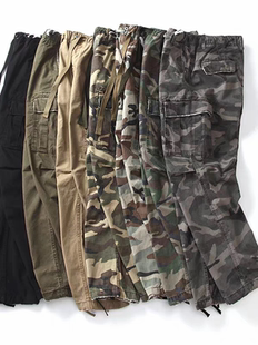 复刻RRL经典美式复古基础迷彩裤多口袋工装裤宽松直筒休闲裤纯棉
