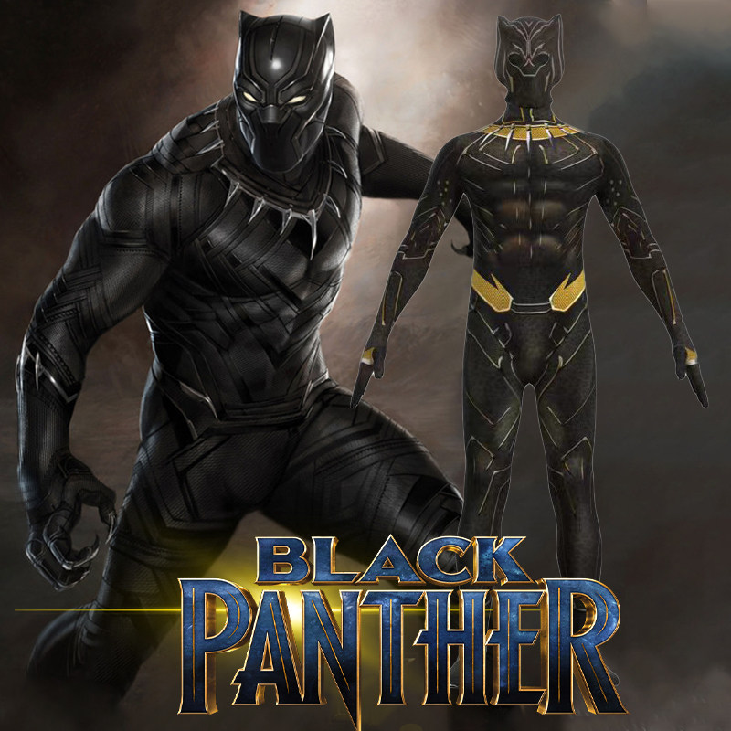 新黑豹金色紧身衣cos服表演服帅气特色霸气儿童成人万圣节连体衣