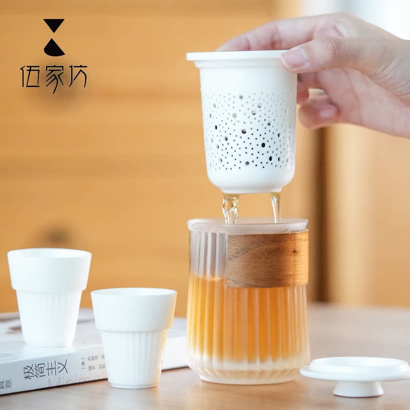 伍家坊旅行携带车载套组陶瓷旅游户外露营茶具套装携带方便快客杯