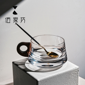 伍家坊 水晶玻璃咖啡杯精美下午茶茶杯卡布奇诺咖啡杯日式红茶杯
