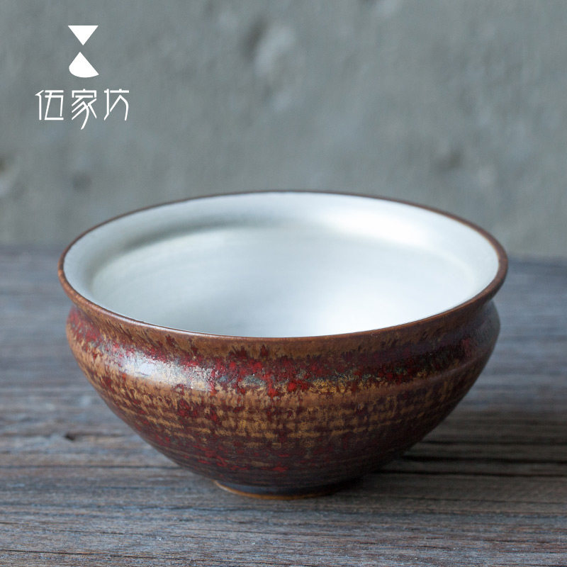 伍家坊银杯子 主人杯 单杯品茗功夫茶杯陶瓷日式茶具 多款可选