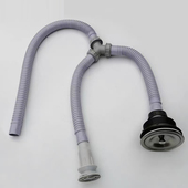 洗衣柜双槽石英石台盆110下水器套装 Y型三通下水管一大一小配件