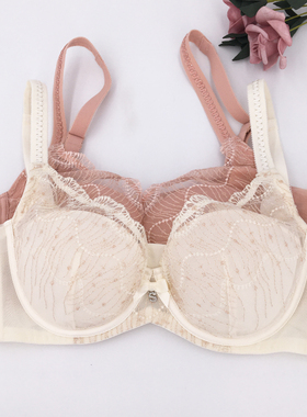 桑扶兰文胸薄款大码胖mm大码聚拢防下垂有钢圈大胸显小内衣36015