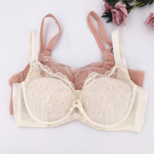 聚拢防下垂有钢圈大胸显小内衣36015 胖mm大码 桑扶兰文胸薄款 大码