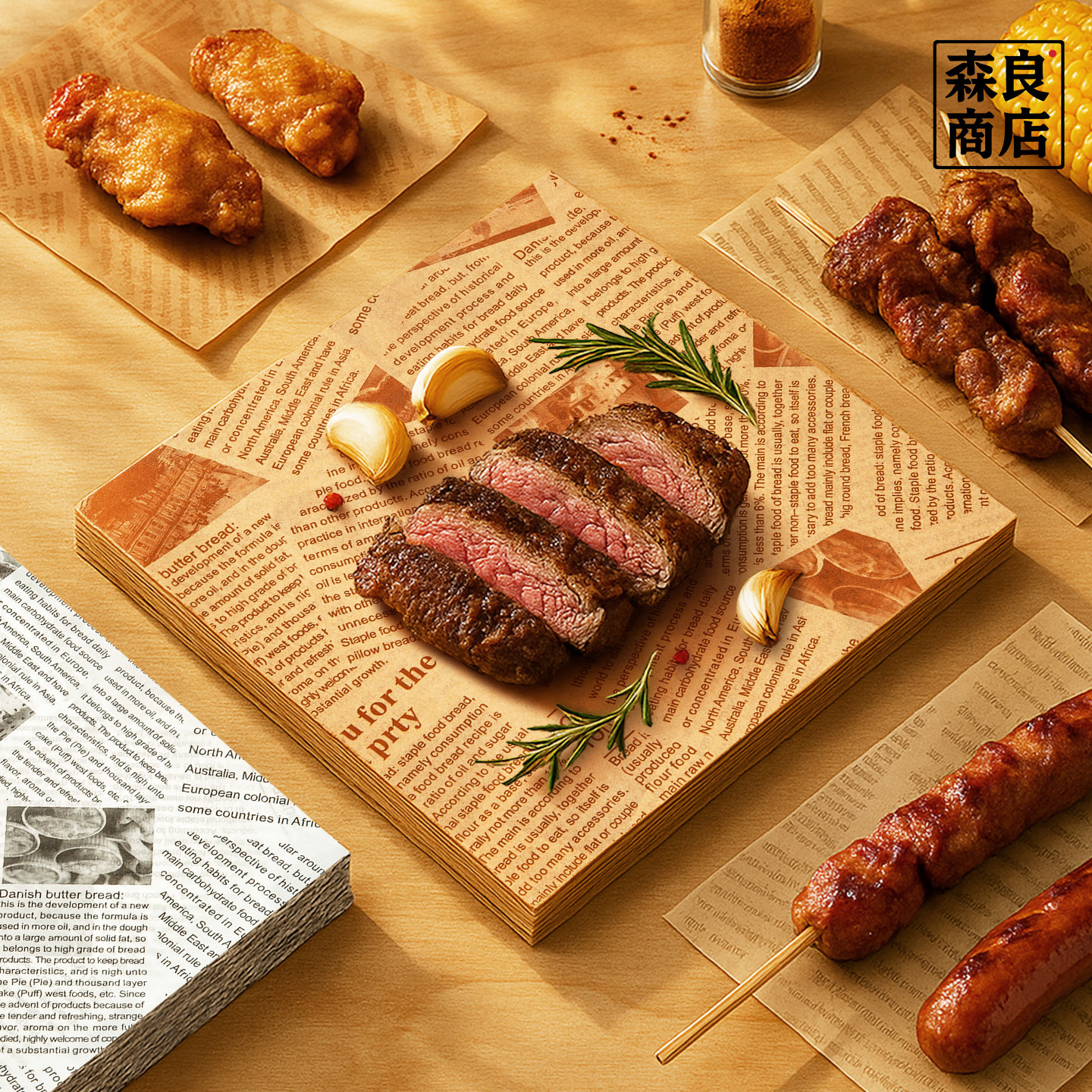 三明治防油纸吸油纸油炸食物托盘垫纸厨房专用垫盘纸隔油烘焙纸垫,厨房/烹饪用具,烘焙用纸,淘宝优惠券,粉丝福利购,淘宝优惠卷