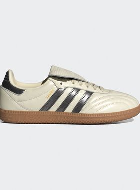 adidas阿迪达斯三叶草秋女SAMBA经典翻折鞋舌运动鞋小白鞋JP6143