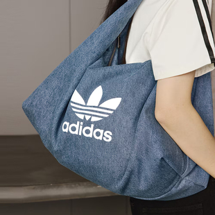Adidas阿迪达斯男子女子正品 牛仔风大容量云朵包运动包IX7693 新款