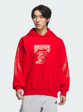 Adidas/阿迪达斯正品BB LNY HOODIE运动宽松连帽卫衣套头衫JM5683