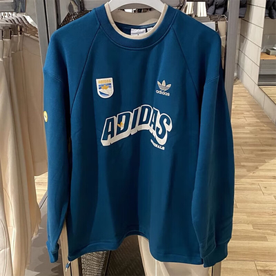 Adidas阿迪达斯卫衣男子三叶草秋季新款运动圆领卫衣套头衫IN0974