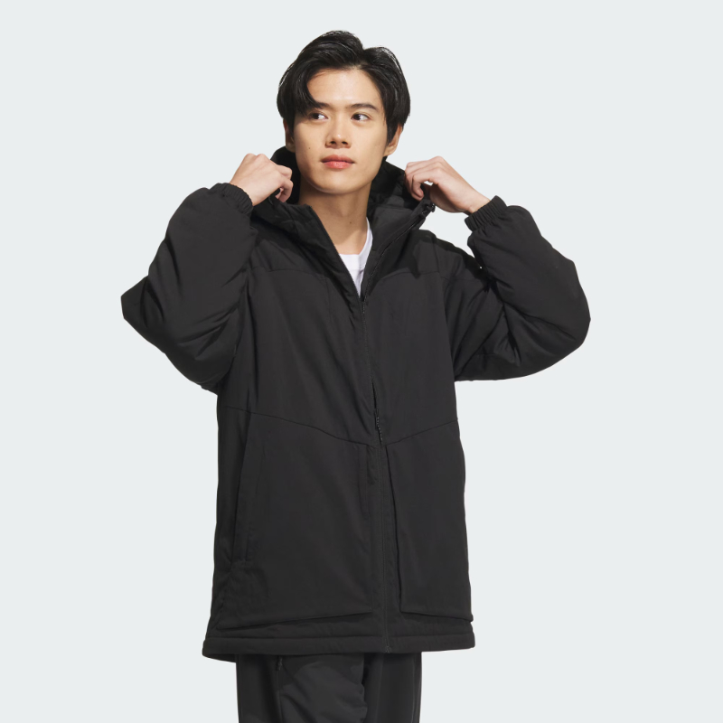 秋季保暖运动休闲宽松连帽棉服