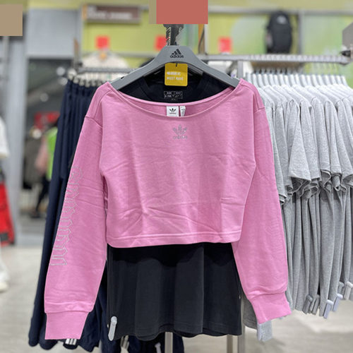 三叶草女子时尚运动宽松长袖卫衣