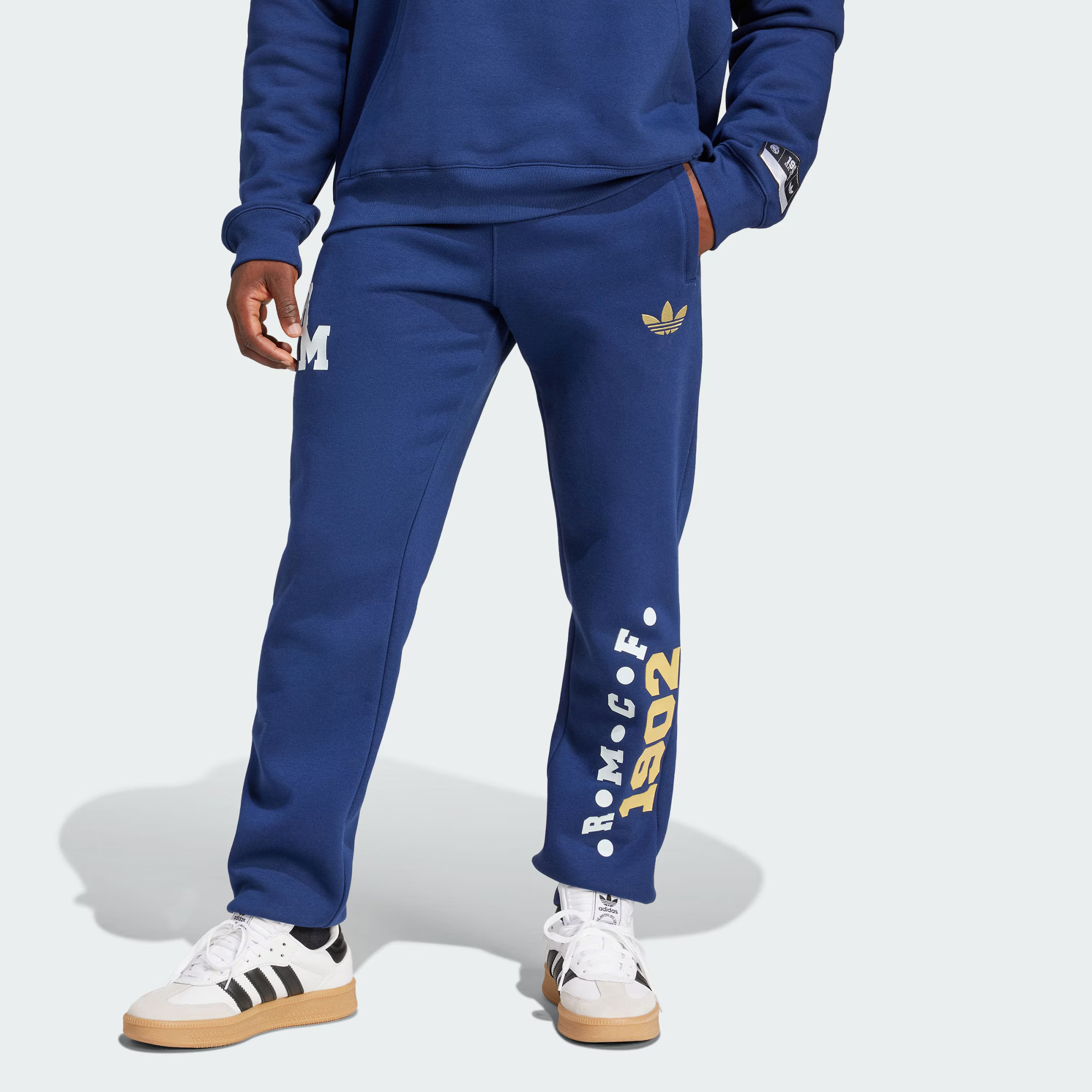 Adidas/阿迪达斯长裤男子秋季新款皇马足球修身运动长裤JF2577