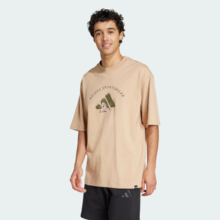 Adidas/阿迪达斯短袖正品新款纯棉运动休闲短袖圆领T恤JJ3967