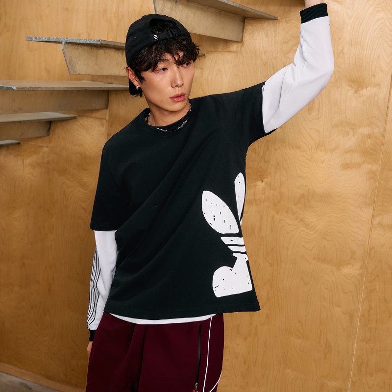 Adidas/阿迪达斯短袖正品新款透气经典纯棉运动宽松短袖T恤JD3247 - 实物图