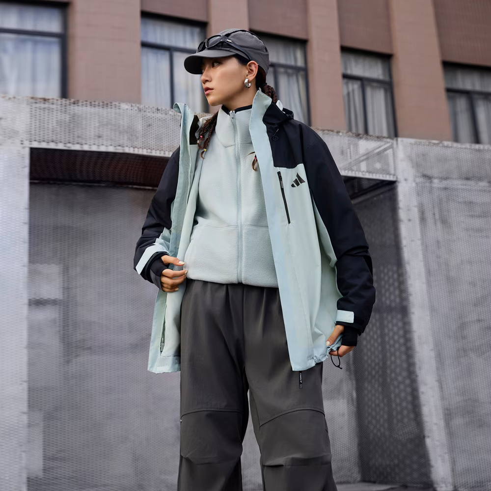 秋季三合一加绒内胆休闲连帽夹克