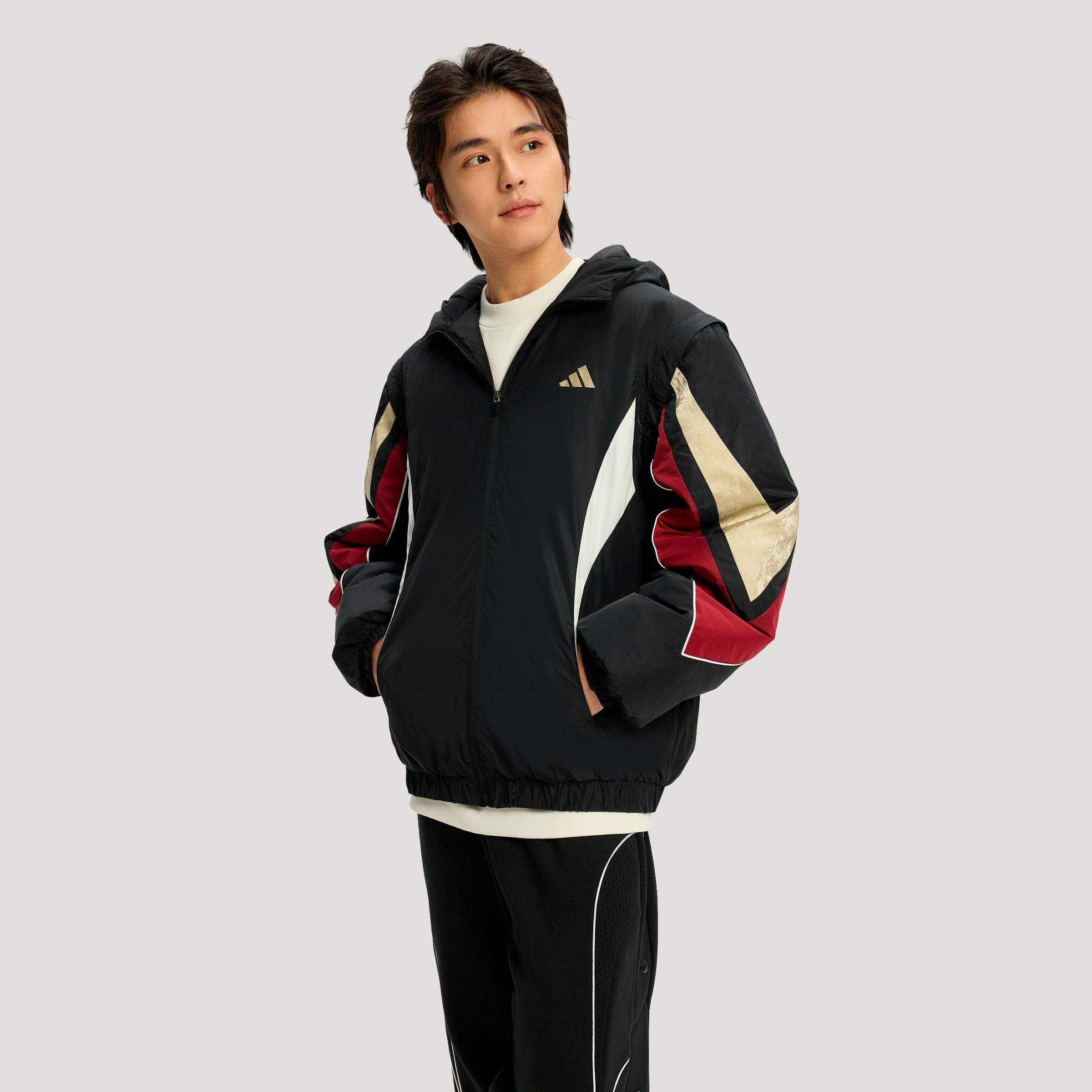 阿迪达斯棉服男装2026新款运动服户外防风外套时尚保暖棉袄KS3171