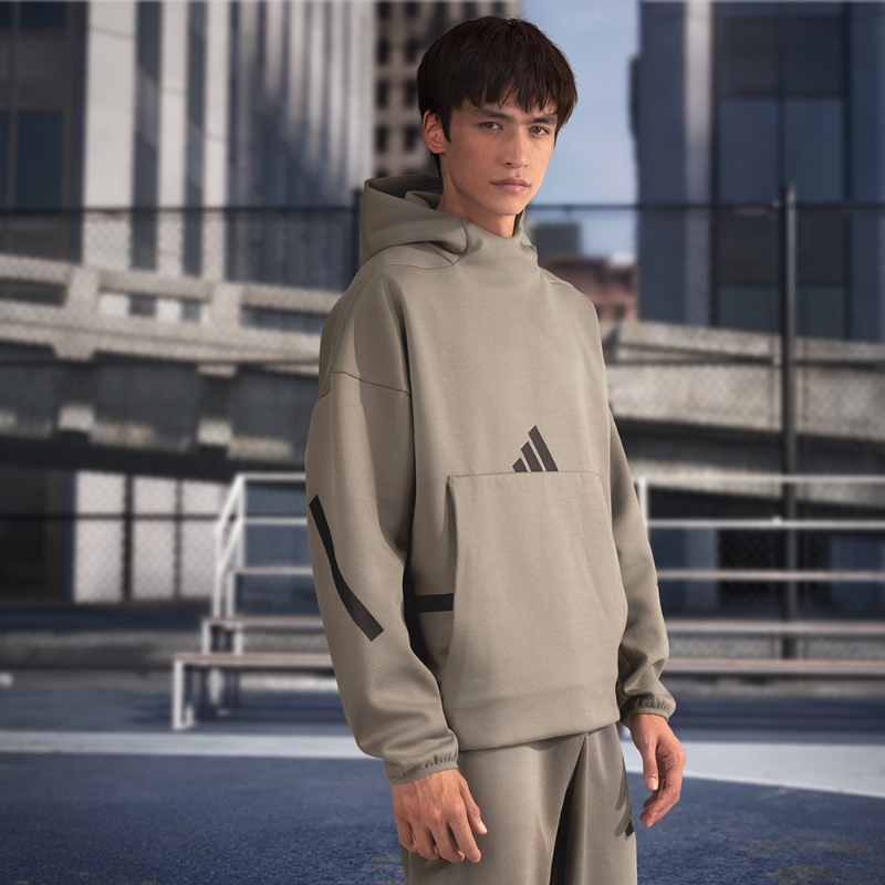 秋季新款柔软保暖连帽卫衣套头衫