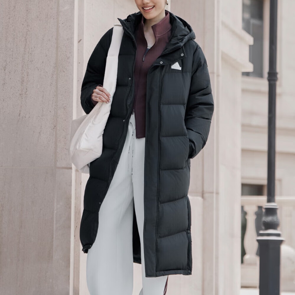 冬季舒适运动保暖鸭绒长款羽绒服