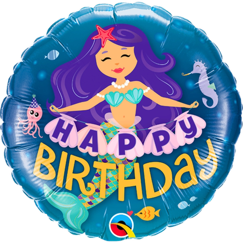 美人鱼气球 Mermaid 公主气球装饰生日派对美国Qualatex铝箔气球