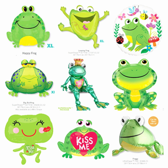 美国anagram动物气球 青蛙大牛蛙 frog儿童生日气球派对装饰布置