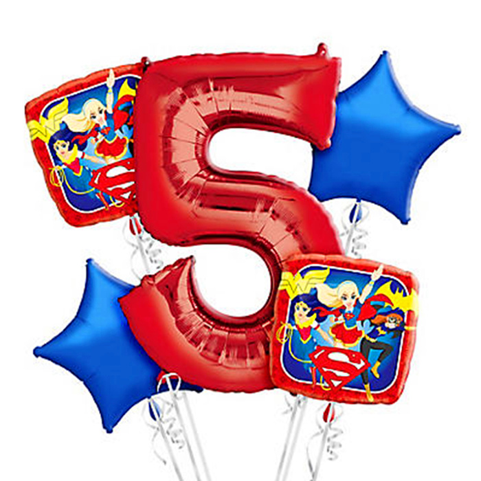 美国anagram女超人气球 英雄正义联盟女孩生日派对装饰飘空氦气球