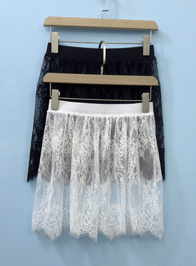 蕾丝裙帘半身裙女遮臀裙罩新款围裙秋季遮屁股下摆遮屁叠穿短裙