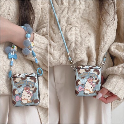 适用华为PuraX折叠屏手机壳荣耀MagicVFlip2壳膜一体小米MixFlip2摩托罗拉50三星zflip7FE卡通KT猫毛绒手链60