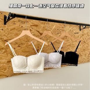 抹胸美背蕾丝性感内衣女侧收副乳聚拢防下垂舒适透气大胸显小文胸