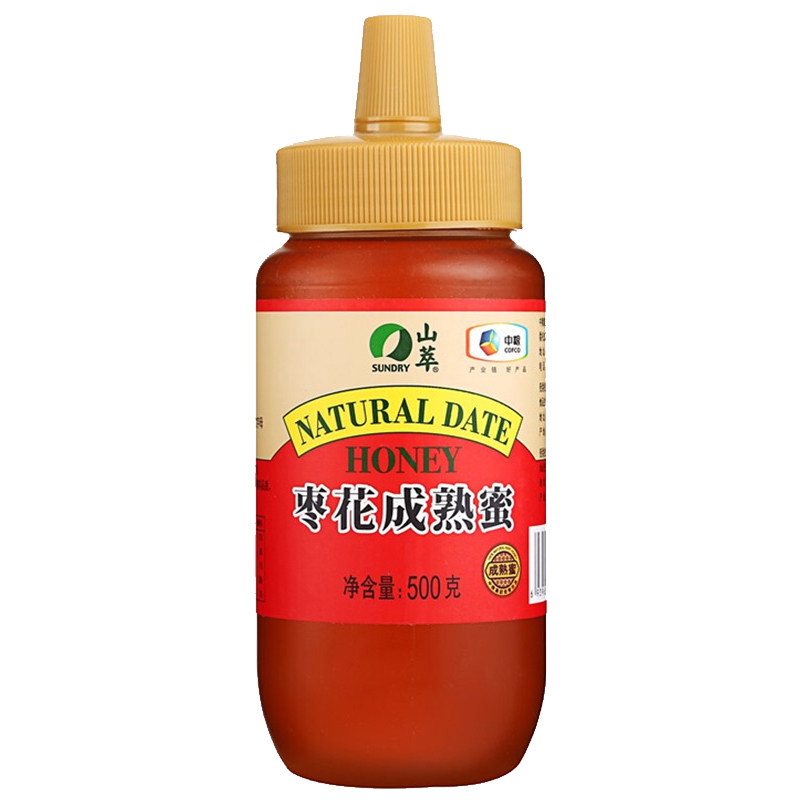 中粮山萃枣花成熟蜜500g枣花蜜小瓶装蜂蜜原蜜挤压瓶集团 dwa