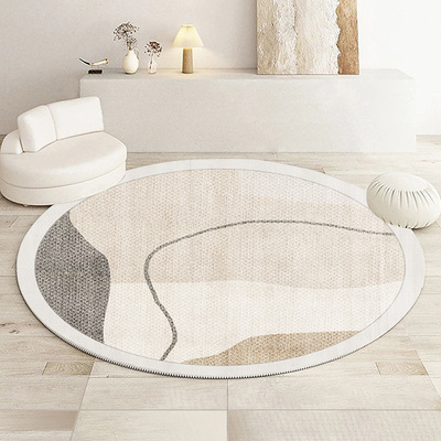 阳台卧室书房圆形地毯轻奢地垫