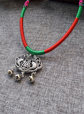 民族风手工原创短款挂坠项链饰品