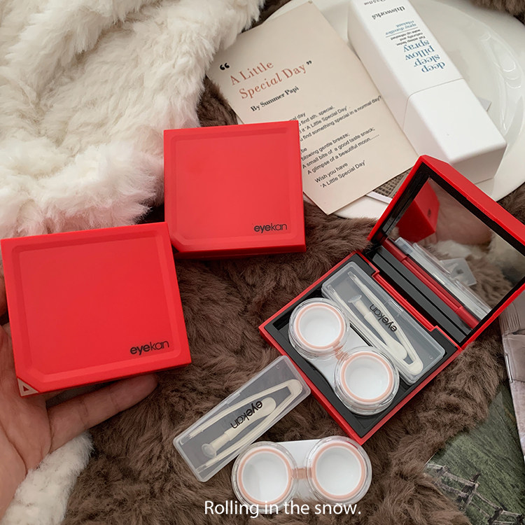 简约小巧便携美瞳盒高级感纯色带镜隐形眼镜收纳伴侣盒ins高级感,ZIPPO/瑞士军刀/眼镜,隐形眼镜伴侣盒,淘宝优惠券,粉丝福利购,淘宝优惠卷